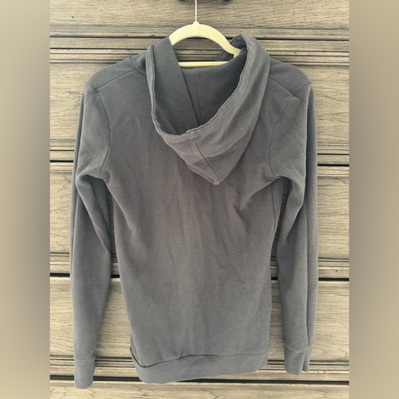 NEW Long Trail Brewing Co. Gray Thermal Hoodie NWOT Waffle Long Sleeve Hooded - Picture 6 of 9